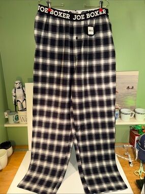 Joe Boxer Black and White Plaid Men’s Lounge Pants